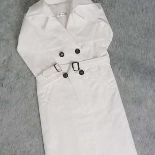 (Pre-Order) [SDB]Long trench coat(White)