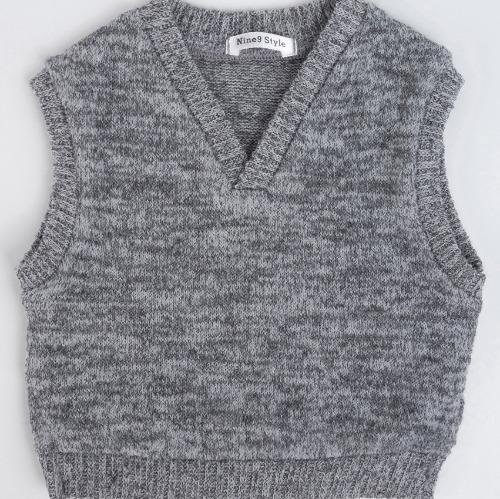 [SDB]Overfit Knit vest(Gray)
