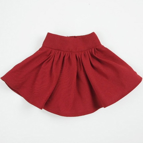 [SDG]Flared miniskirt(Burgundy)