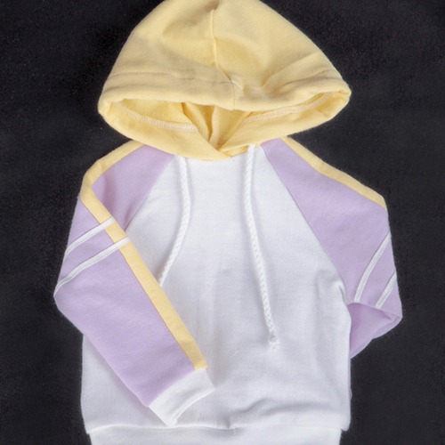 [SDG]Pastel colouring hood T-shirt(Purple yellow)