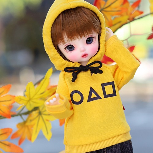 USD Coloring Shapes Hooded T - Yellow