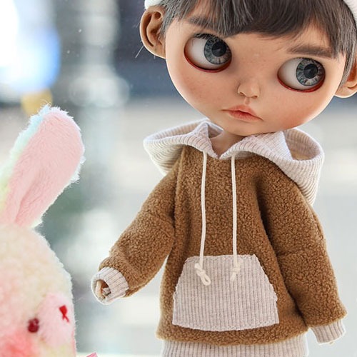Blythe Cotton Candy Hooded - Brown