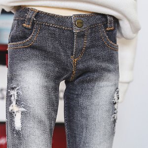SD13 Boy New Washing Damage Jeans - Gray
