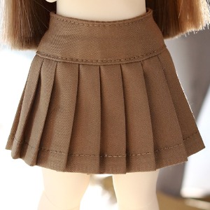 USD Basic Pleated Skirt - Brown