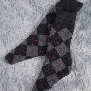 [ID75]NAXL-Ankle socks(Argyle check black)