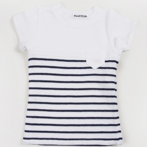 [SDB]Pocket striped T-shirts(Navy)