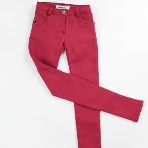 [SDB]Color cotton spandex pants(Burgundy)