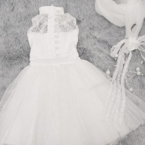 (Pre-order) [SDG]Pearl lace dress(White)