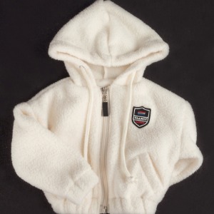 (Pre-order) [SDB]Fluffy fleece zip-up(Ivory)