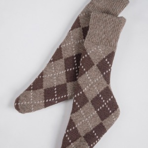 [SDB]NAL-Ankle socks(Argyle check brown)