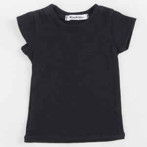 [SDG]GIRL Solid color T-shirt(Black)