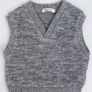 [SDG]Overfit Knit vest(Gray)