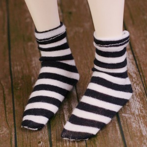 [MSD]NAM-Ankle socks(Stripe Black)