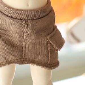 Qbaby .YUYUDOLL Cozy Layered Skirt - Brown