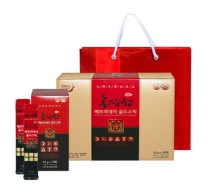 Hongsam Jung Korean Red Ginseng Everyday Gold Stick Pouches (10g x 60ea)