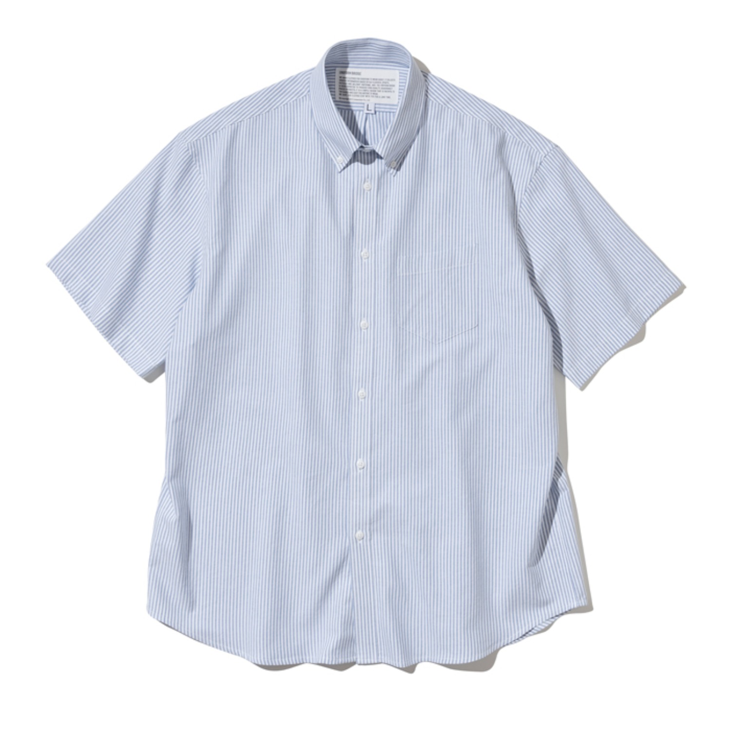 Uniform Bridge oxford bd short shirts blue stripe