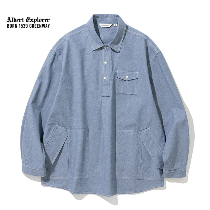 Uniform Bridge ae chambray pocket shirt