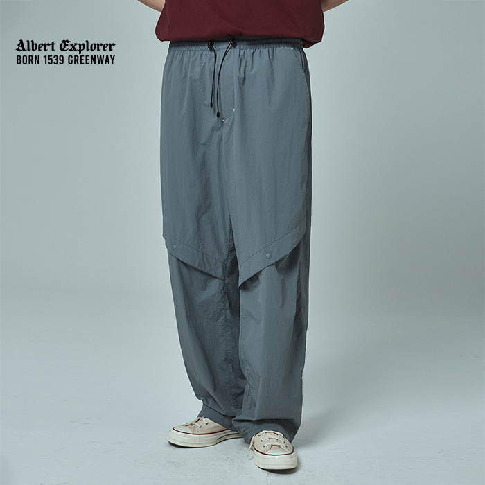 Uniform Bridge AE open string nylon pants grey