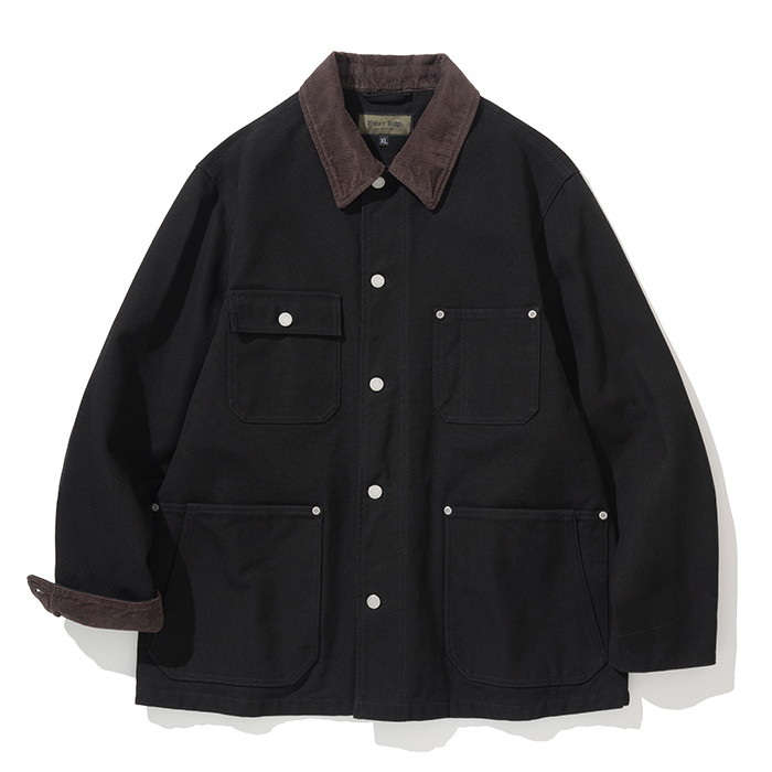 Uniform Bridge oxford coverall chore jacket black