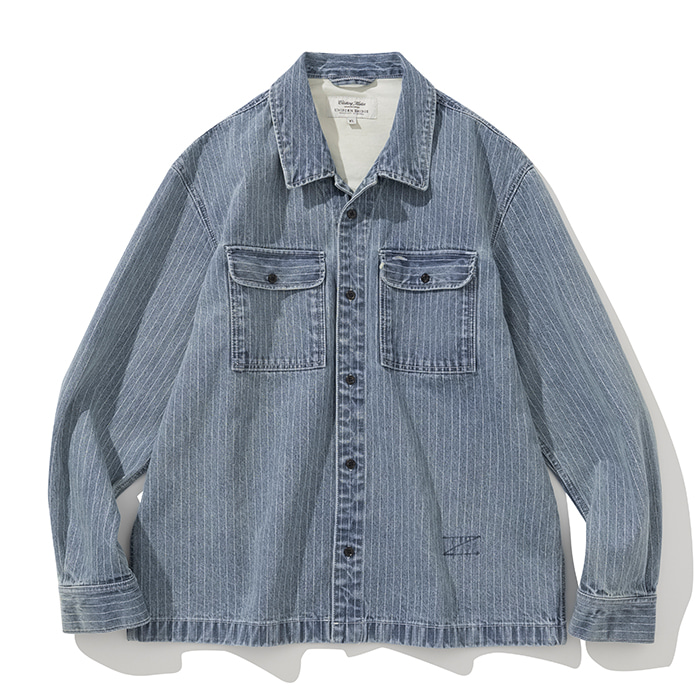 Uniform Bridge wabashi washed denim shirt