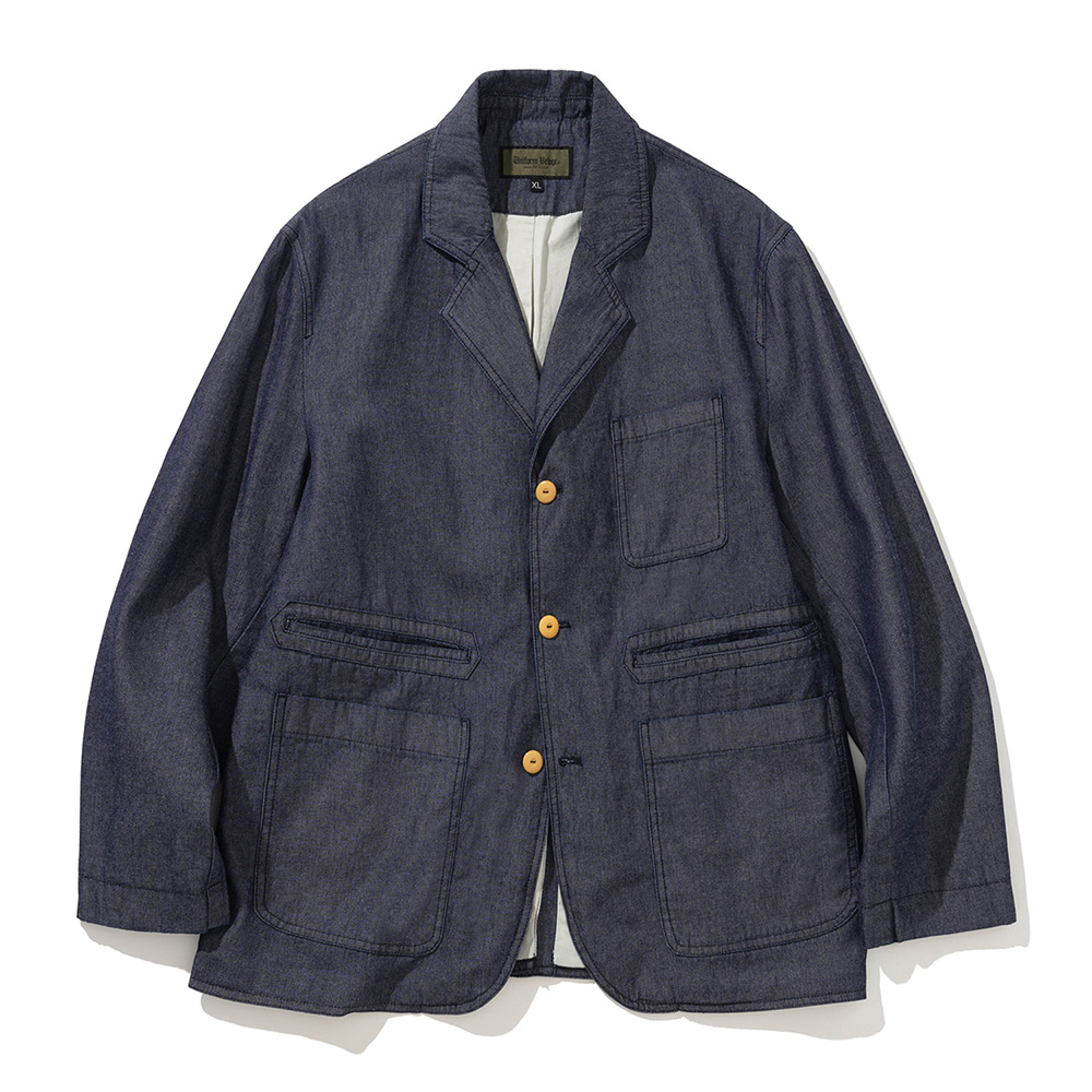 Uniform Bridge denim sport jacket (set-up) indigo washed