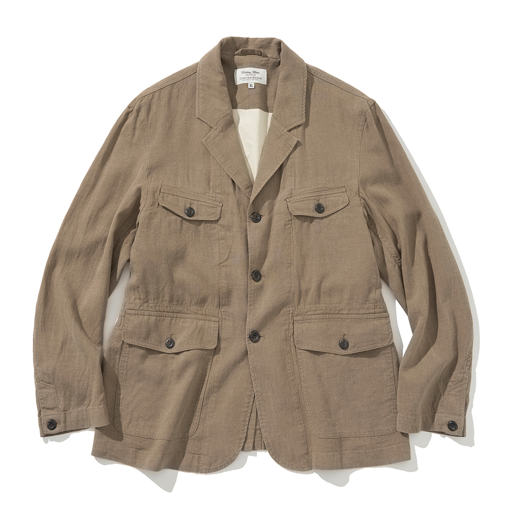 Uniform Bridge linen sports jacket khakish beige