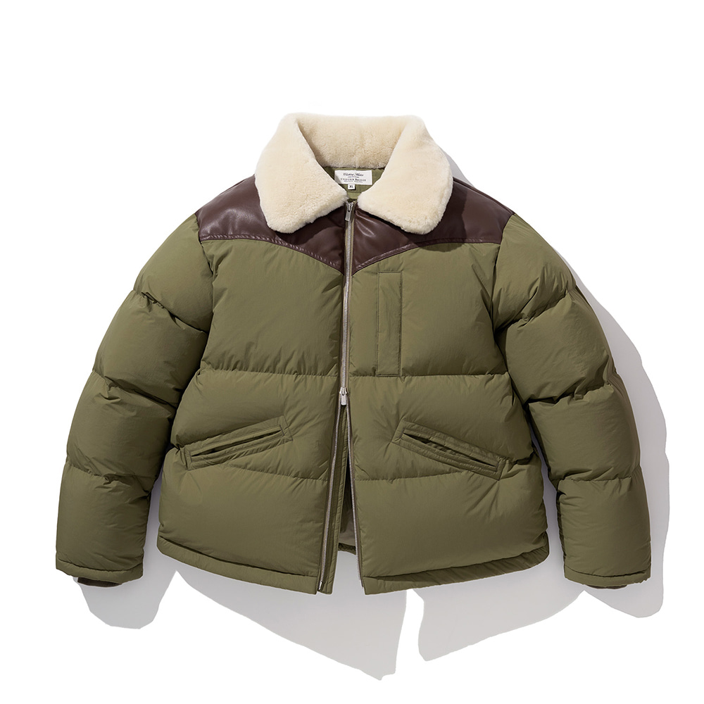 Uniform Bridge drizzler goose down parka olive