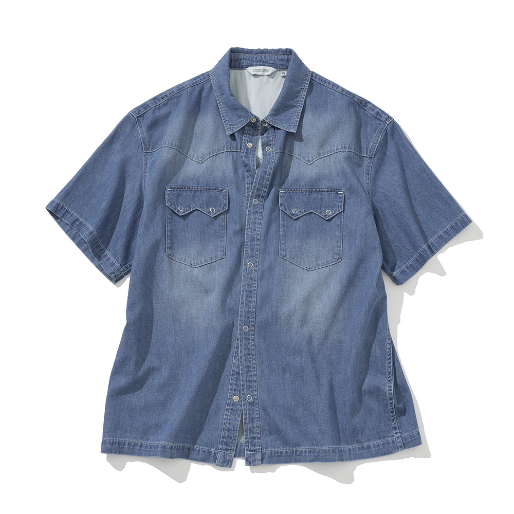 Uniform Bridge sawtooth western denim s/s shirt