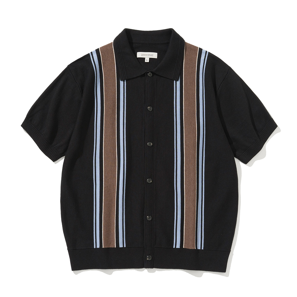 Uniform Bridge collar s/s knit cardigan black