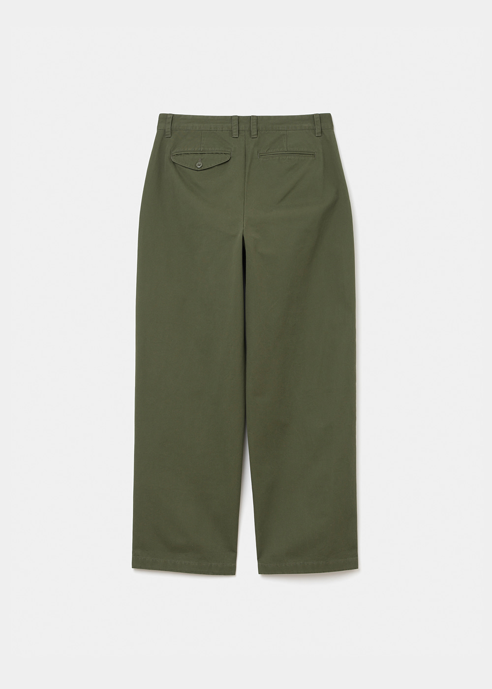 Uniform Bridge basic cotton chino pants olive