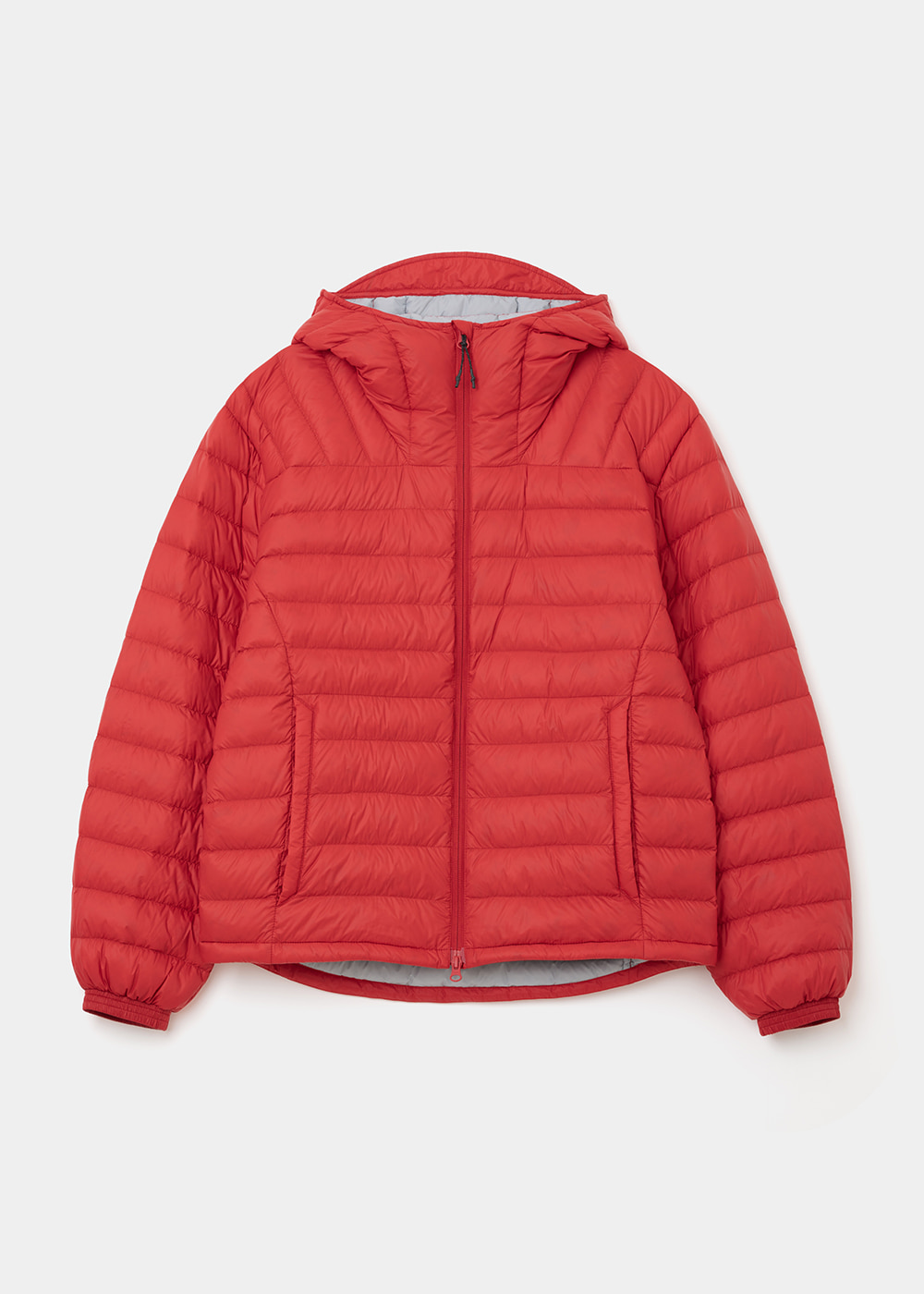 Uniform Bridge lightweight hooded down jacket red