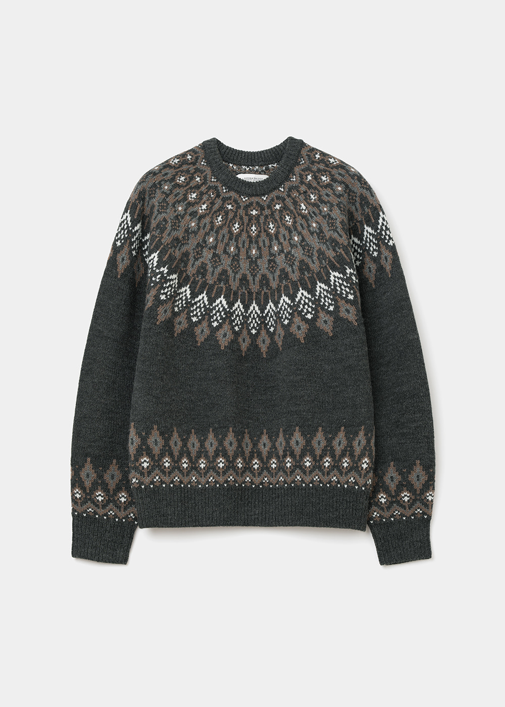 nordic crewneck knit charcoal