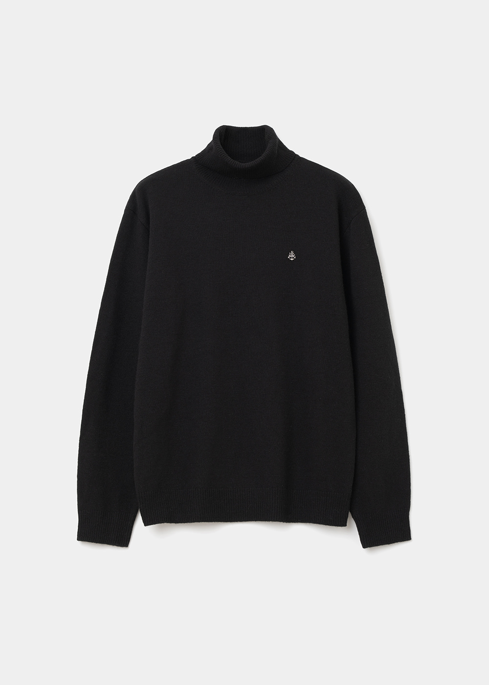 Uniform Bridge merino wool turtle neck knit black