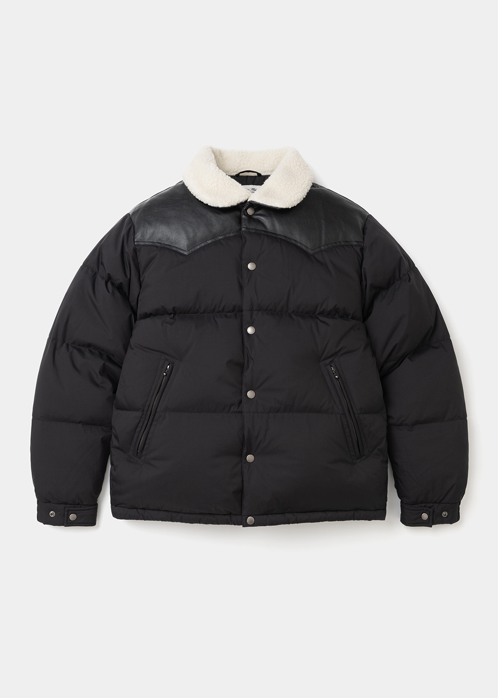 Uniform Bridge shearling western down jacket black