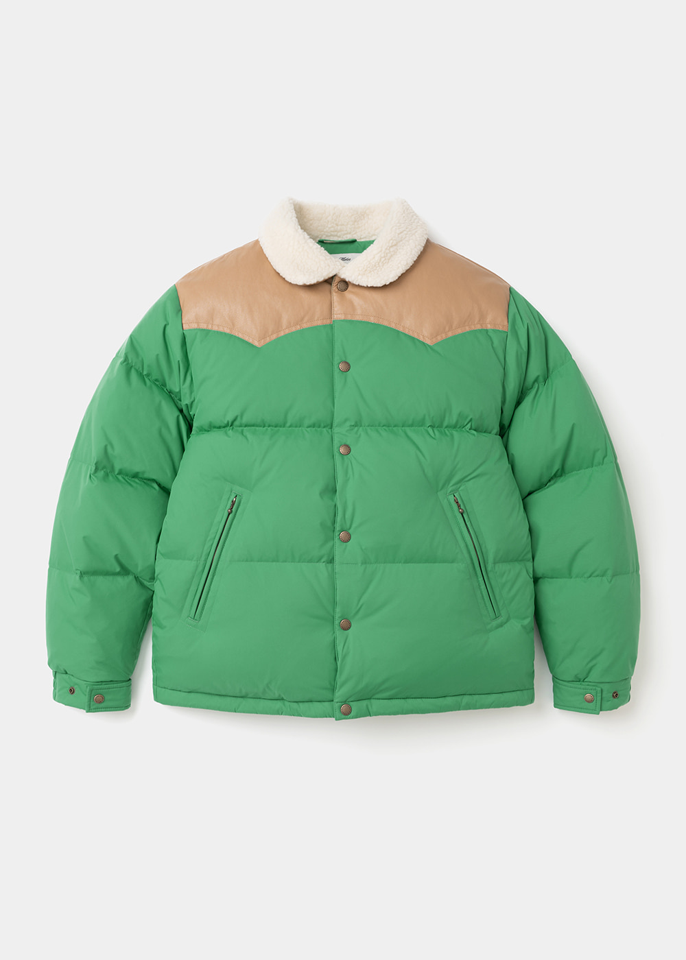 Uniform Bridge shearling western down jacket green