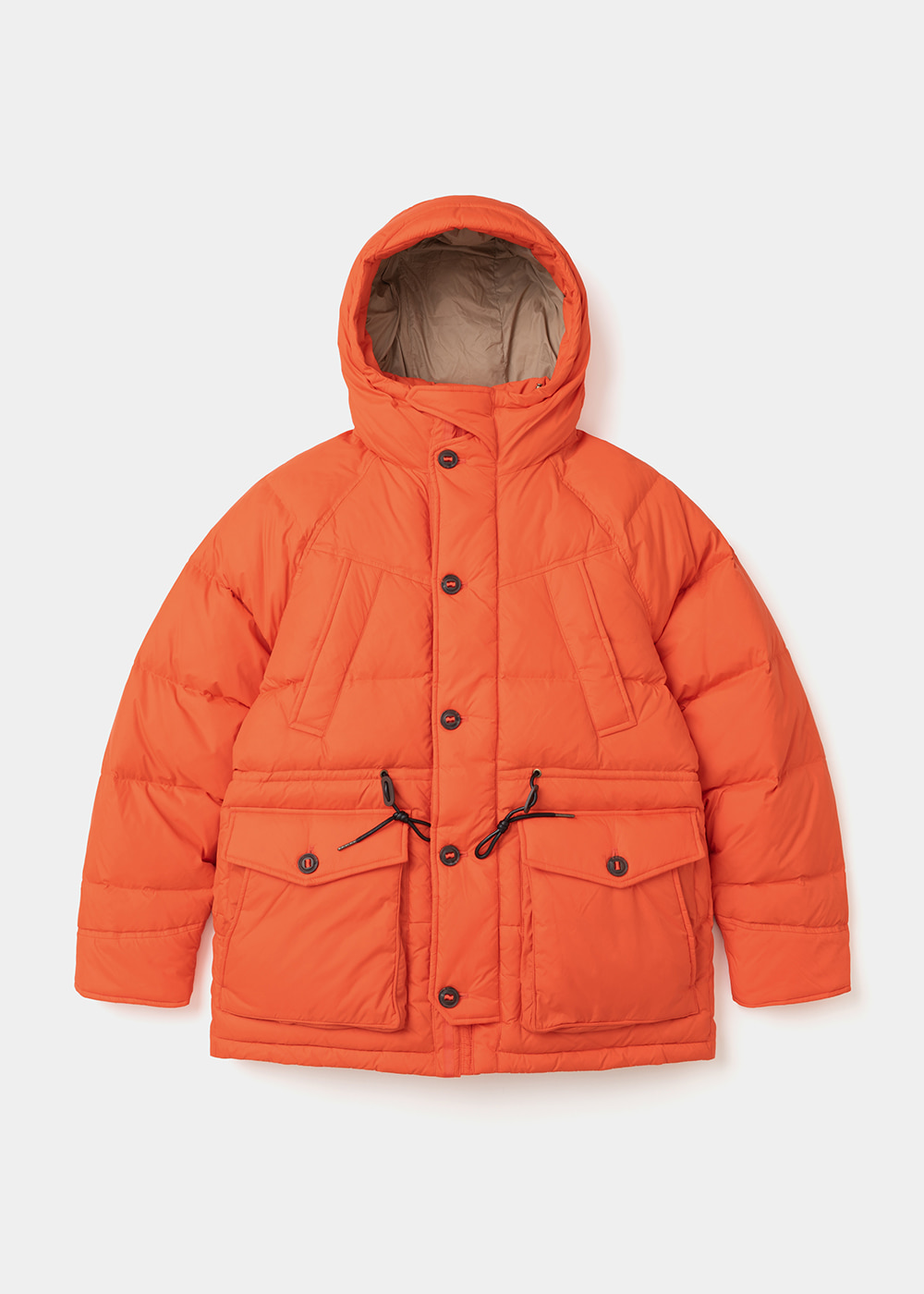 Uniform Bridge shelter loft down parka orange