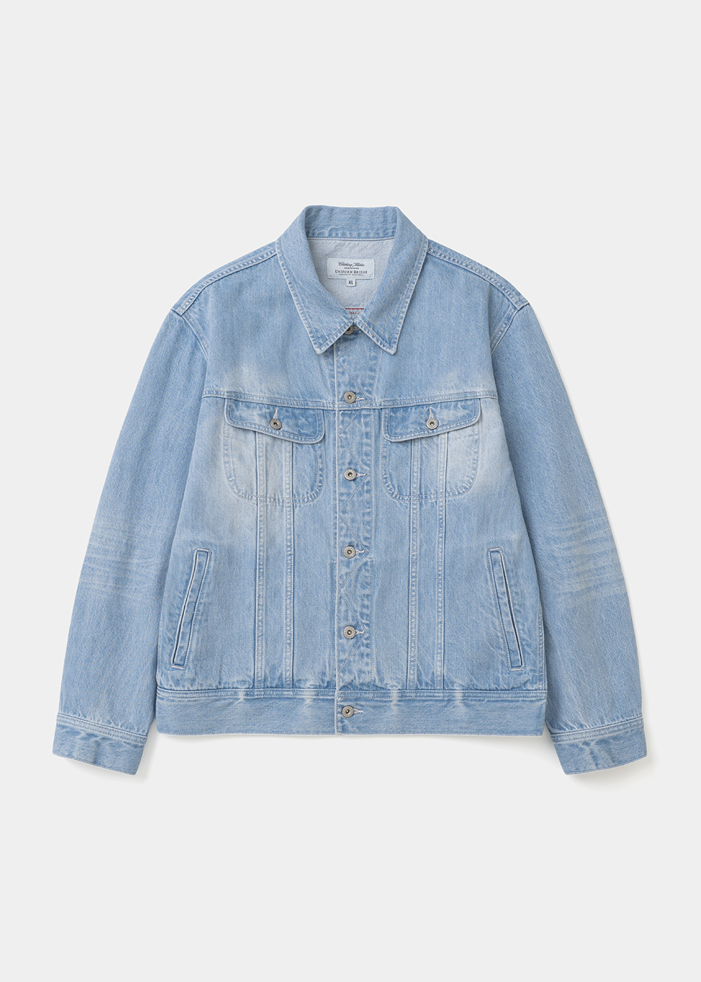 Uniform Bridge type-3 denim trucker jacket 11.5oz light indigo