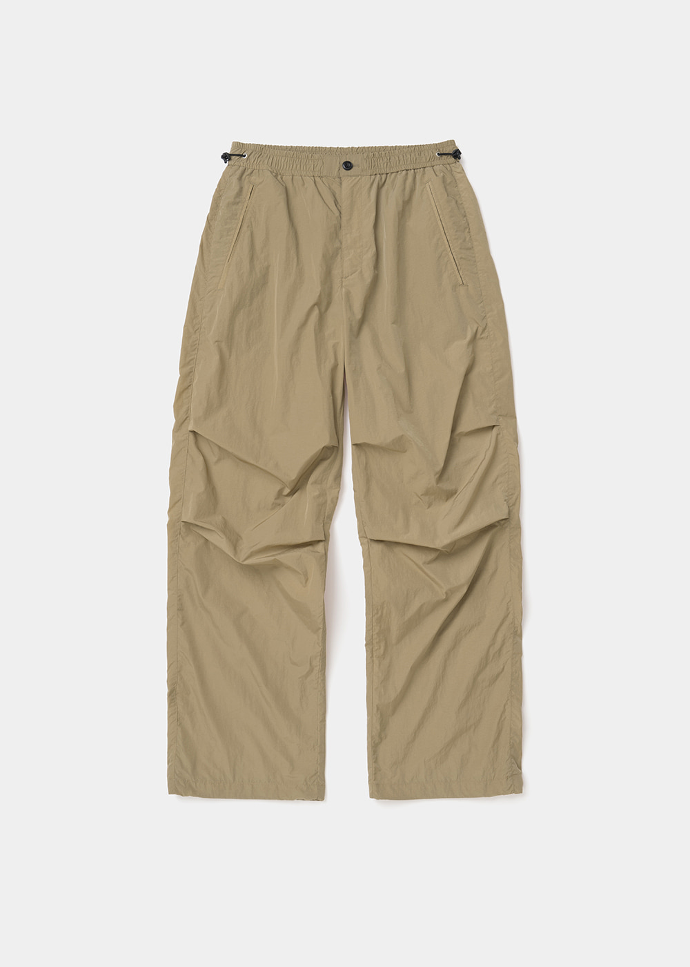 Uniform Bridge nylon parachute pocket pants beige