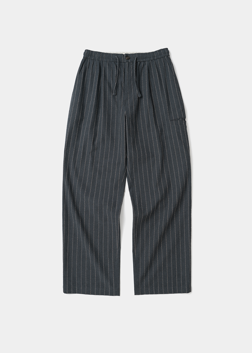 Uniform Bridge stripe easy pants charcoal
