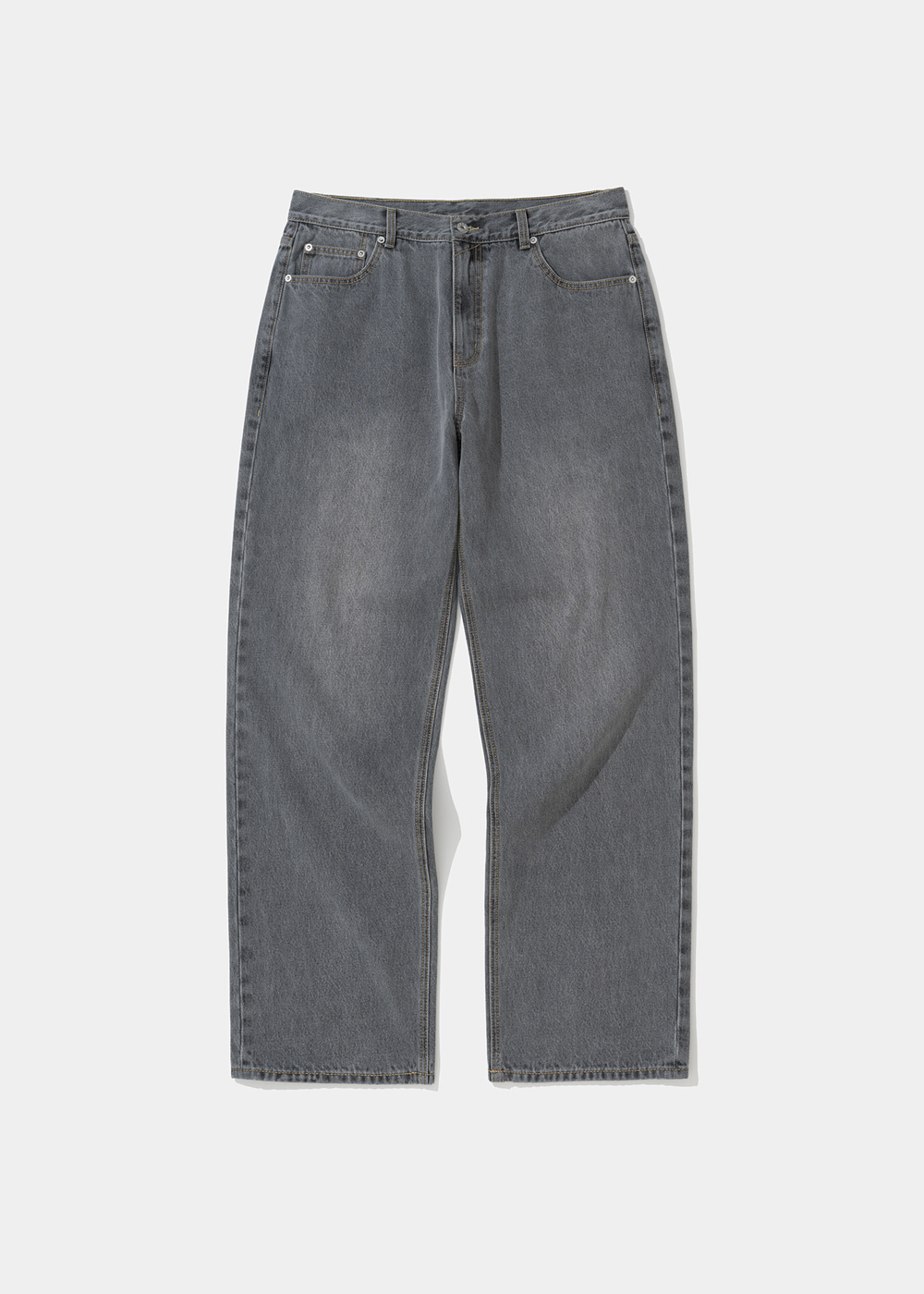 002 regular denim pants 12.5oz grey