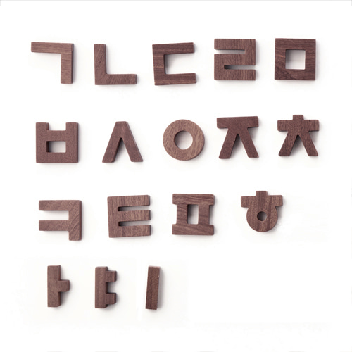 oioiooi  Hangeul block consonant and vowel set (17 pcs) - (주)유혜림 디자인 플레이 하우스