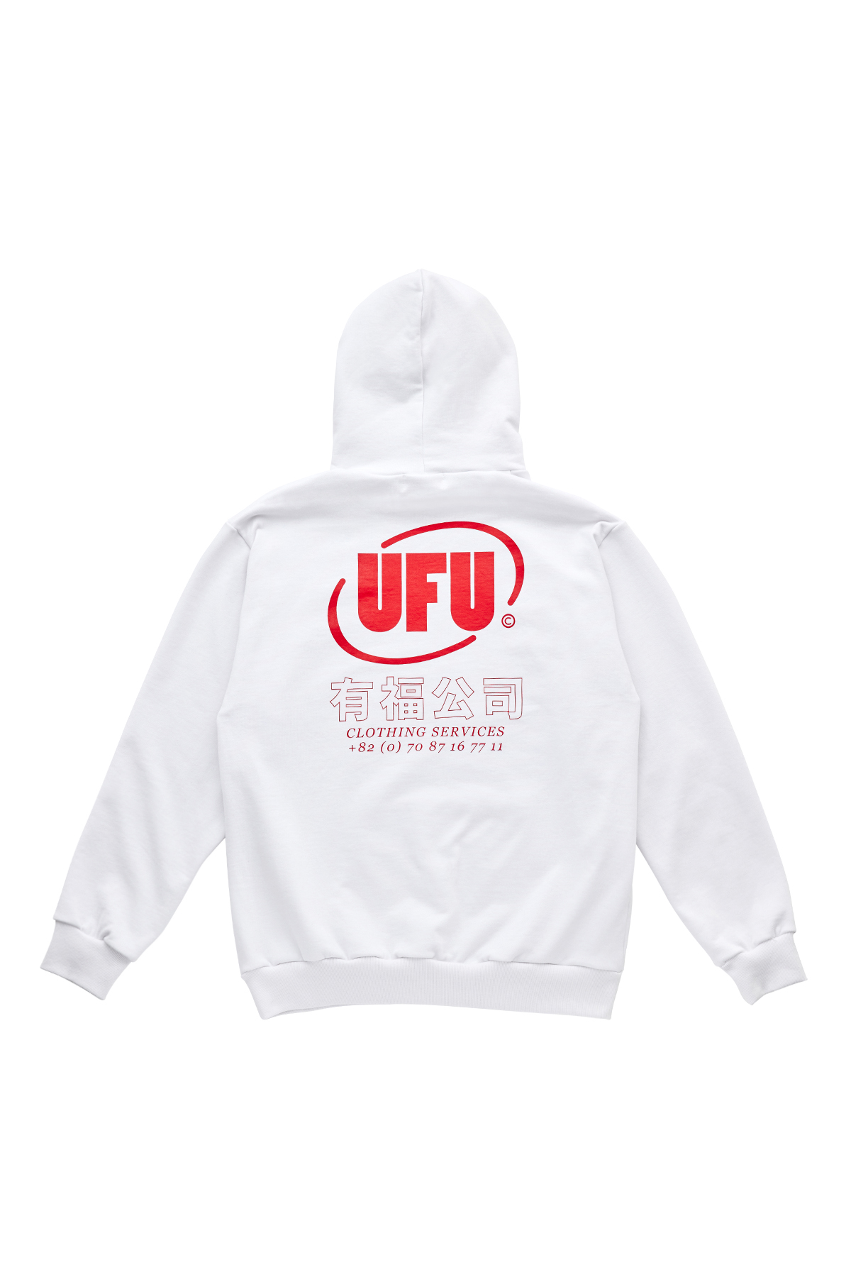 OVAL HOODIE_WHITE