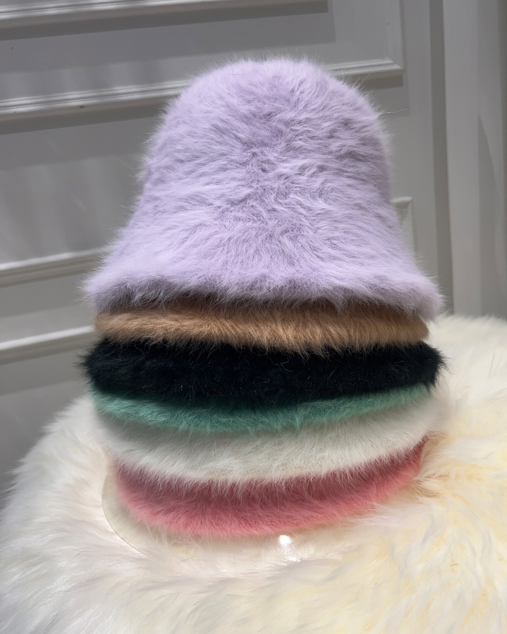 Angora Snow Bucket Hat - [ 6color ]