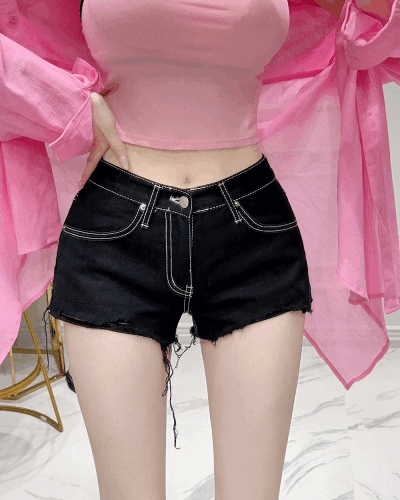 [MD Recommendation/Half Denim] Hot Low Shorts - [2 colors]
