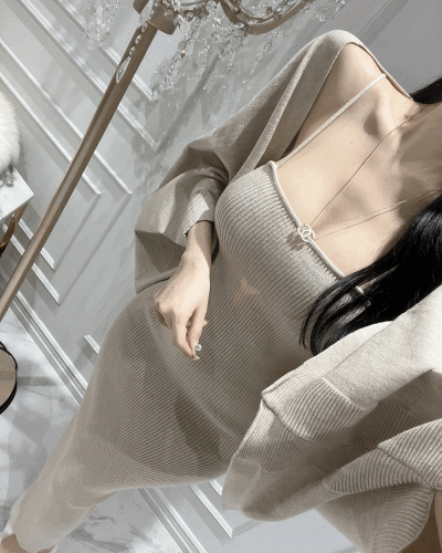 mood shawl cape dress SET - [2 colors]