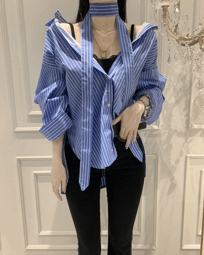 Tie chic boxy shirt - [2 colors]
