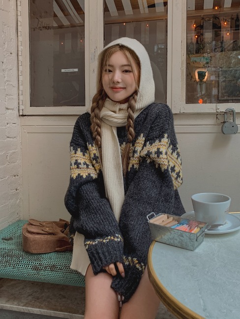(UNISEX) Merry Winter Wool Round Knitwear