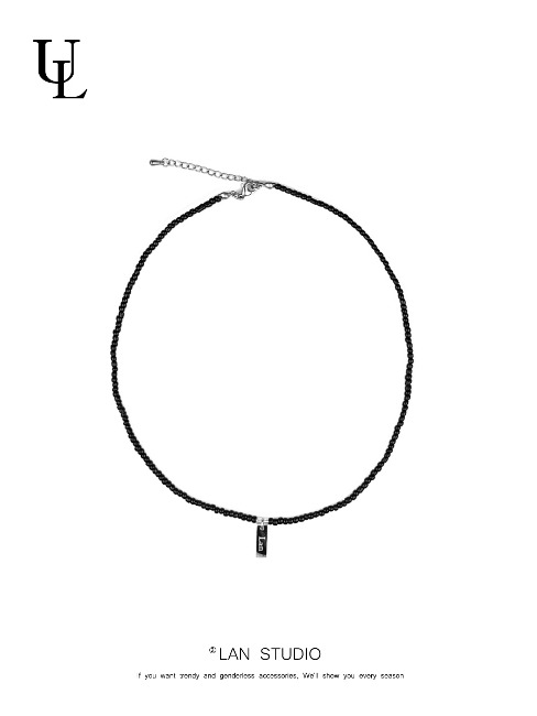 [LAN ARCHIVE] 013 Black mini beads necklace