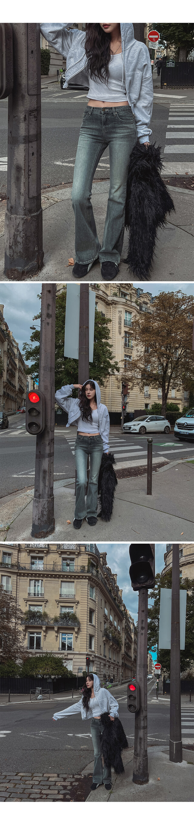 Eni slim half-low bootcut pants - U LAN