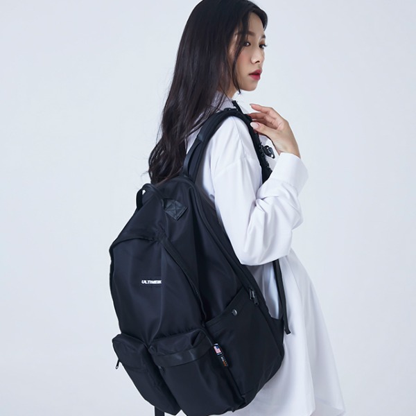 9620 Two pocket backpack Black